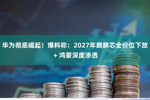 华为彻底崛起！爆料称：2027年麒麟芯全价位下放 + 鸿蒙深度渗透