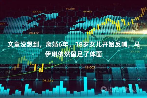 文章没想到，离婚6年，18岁女儿开始反哺，马伊琍依然留足了体面
